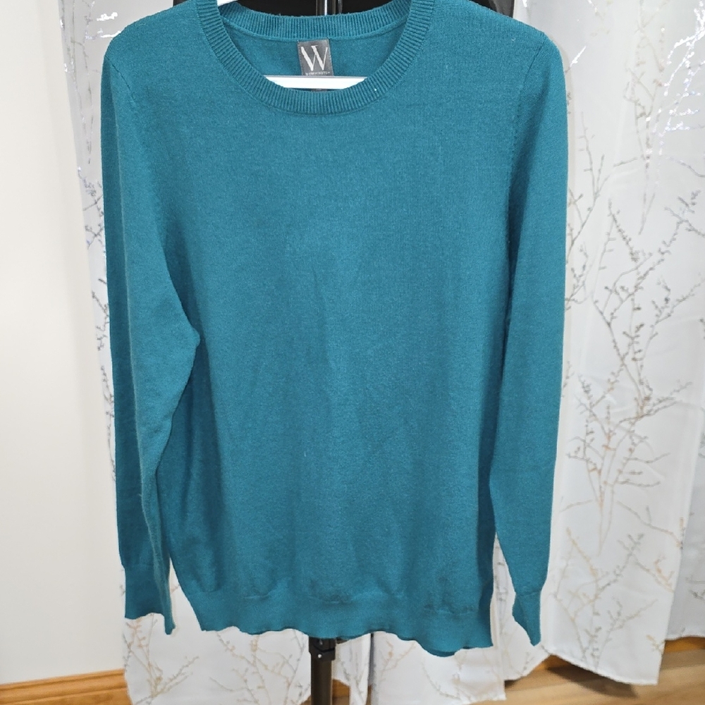 Worthington Teal Crew Neck Sweater